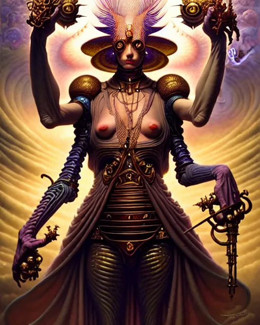 Image similar to the emperor tarot card, fantasy character portrait made of fractals, ultra realistic, wide angle, intricate details, the fifth element artifacts, highly detailed by peter mohrbacher, hajime sorayama, wayne barlowe, boris vallejo, aaron horkey, gaston bussiere, craig mullins