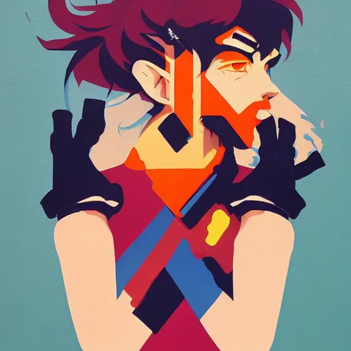 Prompt: Painting of Street Fighter 2 by Sachin Teng, asymmetrical, Organic Painting ,geometric shapes, Smoke, hard edges, energetic, graffiti, street art:2 by Sachin Teng:4