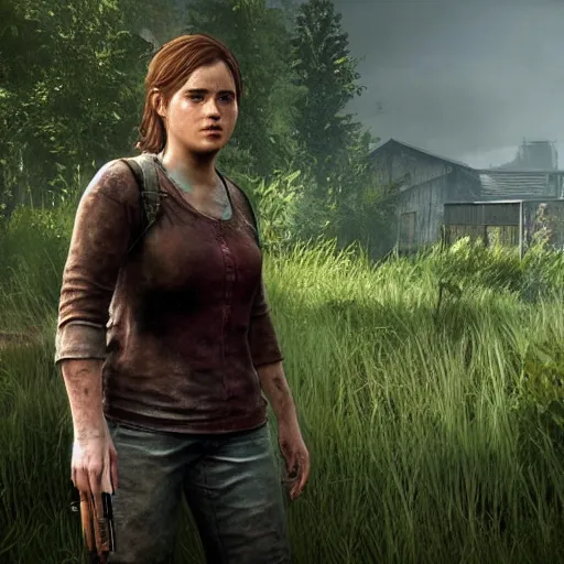 Image similar to an in-game screenshot of Adele as a character in The Last of Us 2