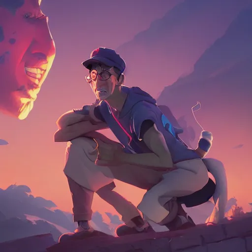 Image similar to hero world steven spielberg, behance hd by jesper ejsing, by rhads, makoto shinkai and lois van baarle, ilya kuvshinov, rossdraws global illumination