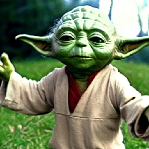 Image similar to yoda performing at woodstock