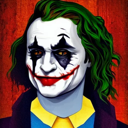 Image similar to the Joker as Monalisa