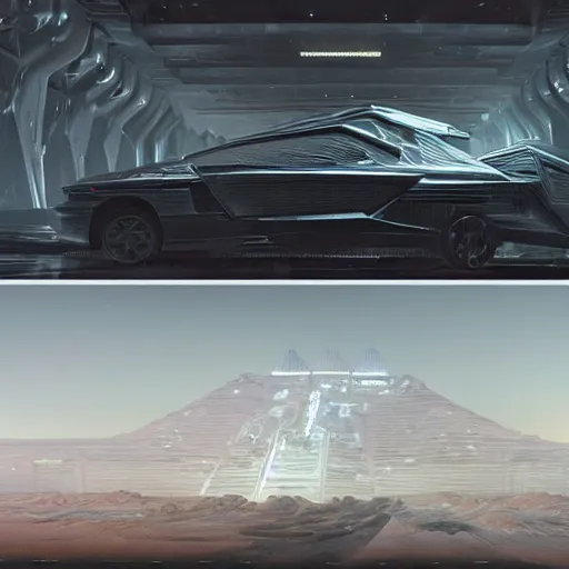 Image similar to sci-fi organic form car and wall structure in the coronation of napoleon painting by Jacques-Louis David in the blade runner 2049 film organic architecture forms artwork by caravaggio unreal engine 5 keyshot octane lighting ultra high detail ultra hyper realism 8k 16k in plastic dark tilt shift full-length view