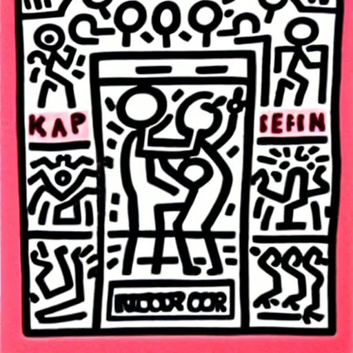 Image similar to Wedding card by Keith Haring