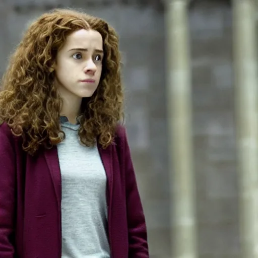 Image similar to Film still of Hermione Granger in the movie The Social Network.