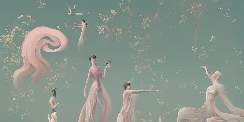 Image similar to breathtaking delicate creatures by hsiao - ron cheng, pattern, ornate, bizarre compositions, exquisite detail, pastel colors, 8 k