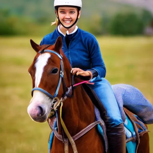 Image similar to Horse riding a human