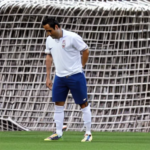 Prompt: xavi hernandez checking the humidity of the air