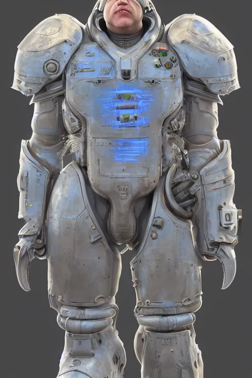 Prompt: portrait of boris johnson in starcraft terran marine power armor, concept art by wayne reynolds, high quality 3 d render hyperrealist very cute muted color fluffy! highly detailed, vray smooth, soft indoor light, low angle, uhd 8 k, sharp focus