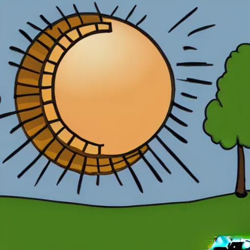 Image similar to wikihow, how you can hide the sun, illustration