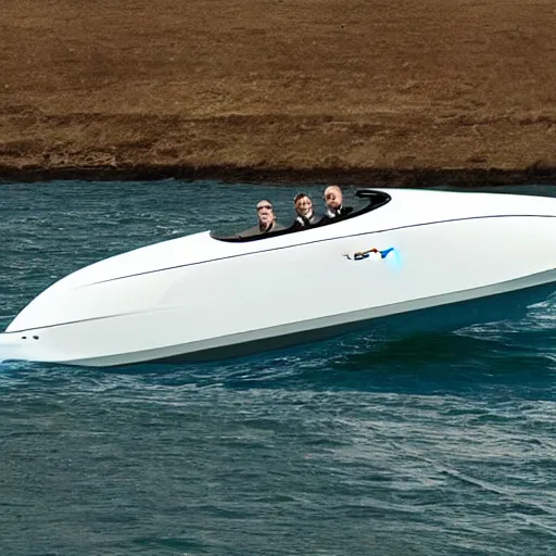 Image similar to tesla boat