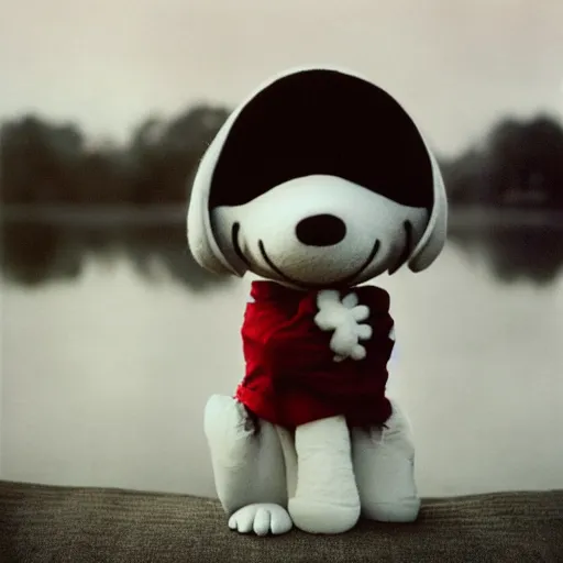 Image similar to candid portrait photograph of snoopy, taken by annie leibovitz