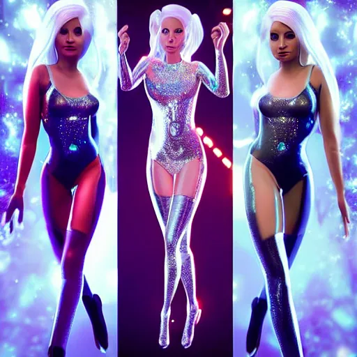 Prompt: “These 3D portraits are unbelievably incerdibly realistic. unreal engine 5. RTX. ray tracing. nvidia hairworks. portrait of Gorgeous girl with white hair futuristic. In bodysuit. Magic sparkles. very high detailed. By Charli Amani. ultra by Vishwesh Taskar By Bobbang. By Adele Duvinh