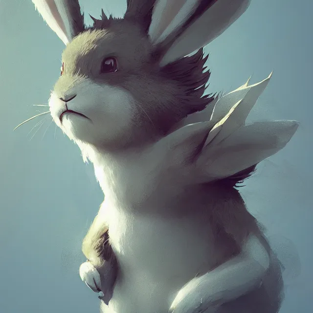 KookyCreator: anime, pokemon, kawaii cute yellow-orange rabbit with blue  tufts on the ears