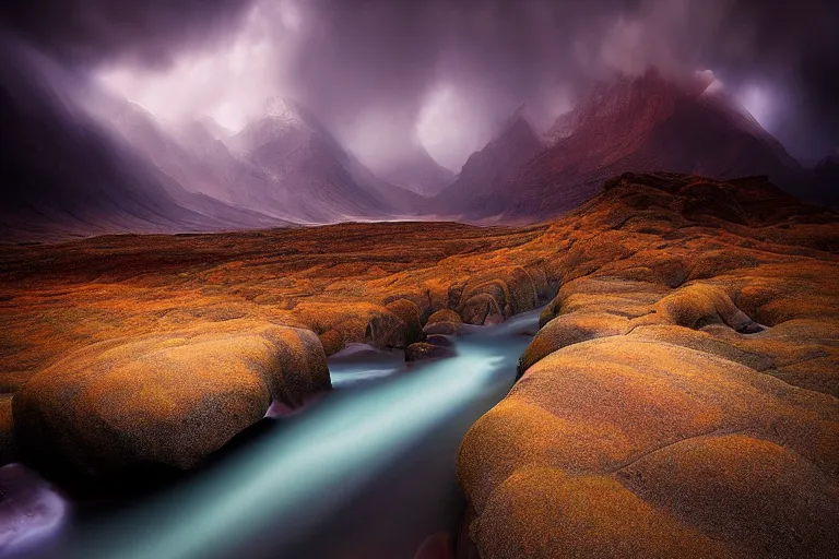 Image similar to beautiful landscape photography by marc adamus, desrt, dramatic lighting