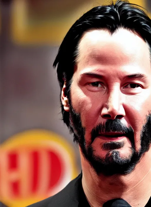 Image similar to keanu reeves made of quinoa