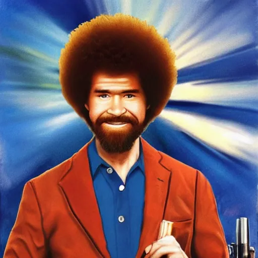 Bob Ross with 50 guns on back, goes hard, gritty