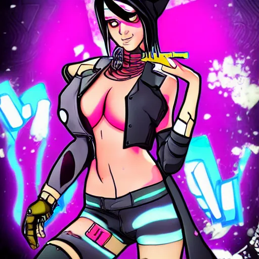 Image similar to mad moxxie from borderlands as an anime character