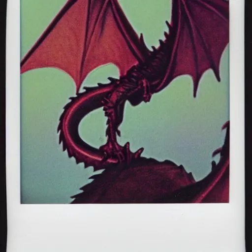 Prompt: polaroid of a dragon