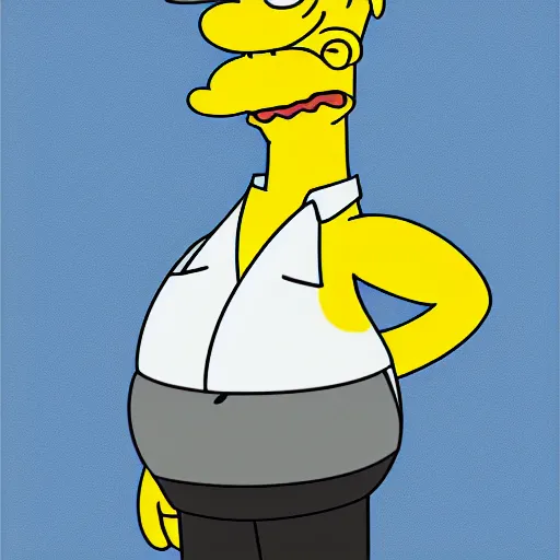 Image similar to portrait of a man that look exactly like Home Simpson would do if he was a real person