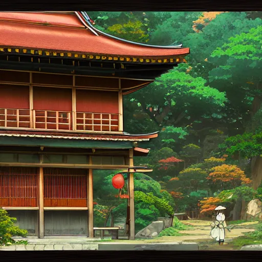 Prompt: ''traditional japanese home in a rural area, by makoto shinkai and studio ghibli and shirow masamune, fruit flavored textures and colors, matte painting, anime style, muted tones and deep colors''