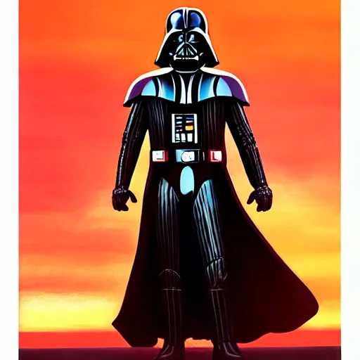 Prompt: darth vader standing still looking at the sunset concept art by doug chiang cinematic, realistic painting, high definition, concept art, portait image, path tracing, high quality, highly detailed, 8 k, red colors, high coherence, anatomically correct, hyperrealistic, concept art, defined face, five fingers, symmetrical