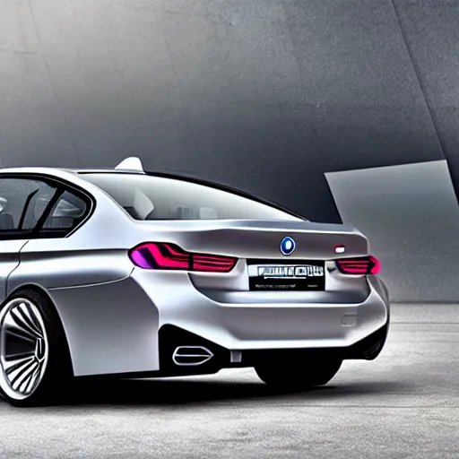 Image similar to futuristic BMW 535i from the year 2053