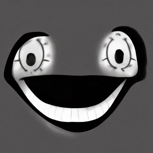 Image similar to a smile, black background, digital art