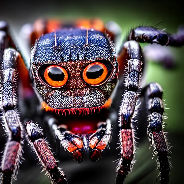 Image similar to person with scary spider face, highly detailed, 8 k, hdr, smooth, sharp focus, high resolution, award - winning photo