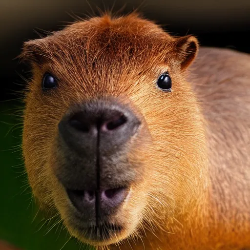 Prompt: a photo of the cutest capybara, detailed, 8k, photorealistic, realism, award winning photo, amazing lighting