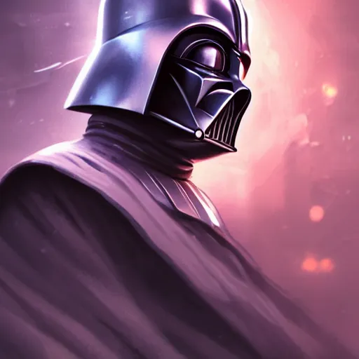 Image similar to portrait of pdarth vader, league of legends amazing splashscreen artwork, legends of runeterra, splash art, natural light, elegant, photorealistic facial features, intricate, fantasy, detailed face, atmospheric lighting, anamorphic lens flare, cinematic lighting, league of legends splash art, hd wallpaper, ultra high details by greg rutkowski