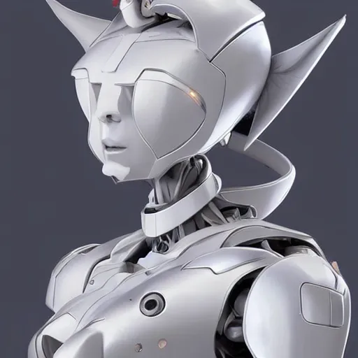 Image similar to stunning bust of a beautiful anthropomorphic humanoid robot mecha female dragon, with smooth and streamlined armor, standing and posing elegantly, well detailed dragon head with epic LED eyes and a warm maw, sharp and sleek design, two arms, two legs, long tail, beautiful digital art, artstation, DeviantArt, FurAffinity, professional, depth of field, close-up, hd, octane render, sunset lighting