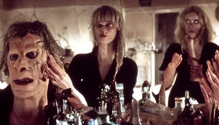Prompt: David Cronenberg big budget horror movie about a satanic cult