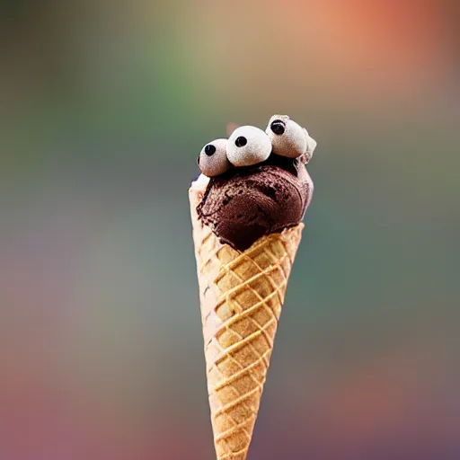 Image similar to ice cream cone made of ants