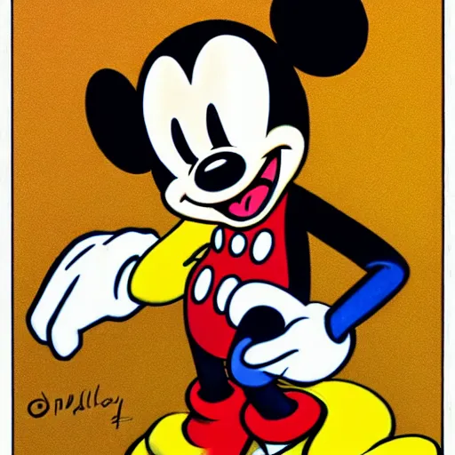 Prompt: Mickey Mouse as Rat-Man by Ortolani