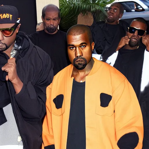 Prompt: Kanye west in Naruto