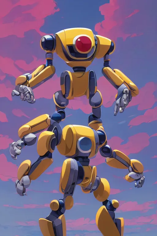 Image similar to metabots medabots medarotto medarot robot minimalist comics, behance hd by jesper ejsing, by rhads, makoto shinkai and lois van baarle, ilya kuvshinov, rossdraws global illumination ray tracing hdr radiating a glowing aura