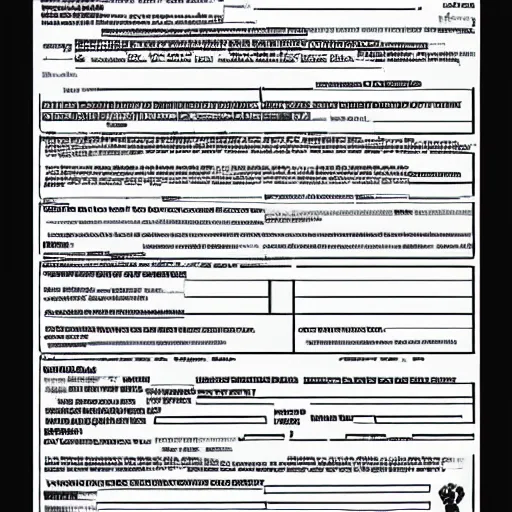 Image similar to A scan of a US immigration form, from year 2100