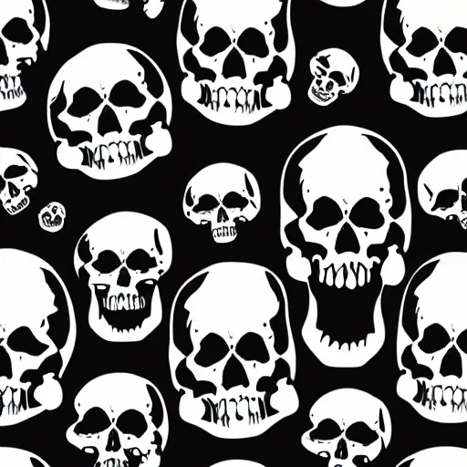 Image similar to acid skulls pattern, vector art