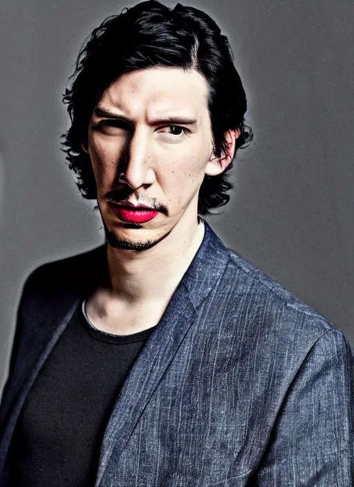 Image similar to adam driver star wars stylish dress fashion magazine photoshoot, professional photography, intricate clothing