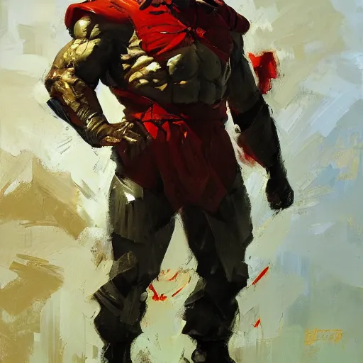 Prompt: greg manchess portrait painting of a soviet russian nuclear supersoldier, medium shot, asymmetrical, profile picture, organic painting, sunny day, matte painting, bold shapes, hard edges, street art, trending on artstation, by huang guangjian, gil elvgren, ruan jia, randy vargas, greg rutkowski