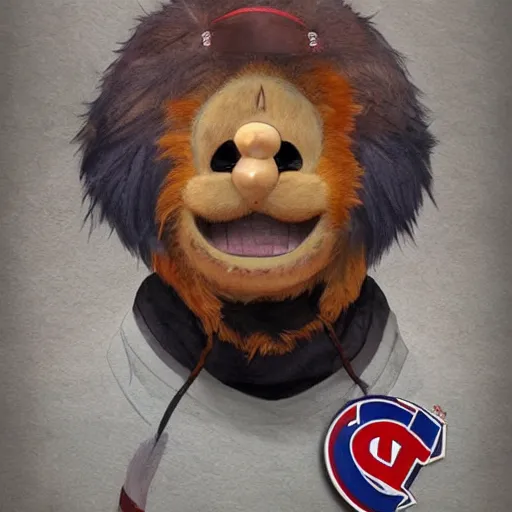 Image similar to anime Portrait of Youppi the Habs Montreal Canadiens Mascot as a very cute powerful and friendly pokemon, highly detailed anime, high evolution, 1990s, legendary, smooth, sharp focus, dynamic lighting, intricate, trending on ArtStation, illustration pokemon, art by WLOP