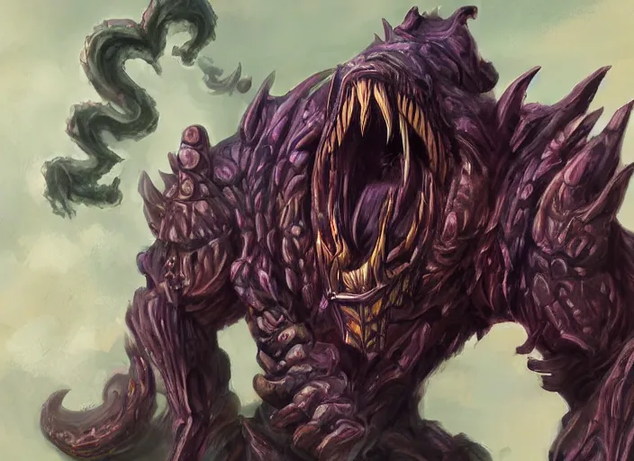 Image similar to artwork of cho'gath by denning guy