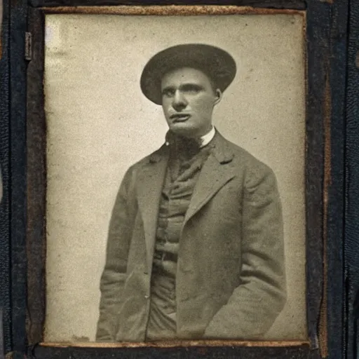 Prompt: daguerrotype of a well dressed man with the head of a fly in 1 9 0 0