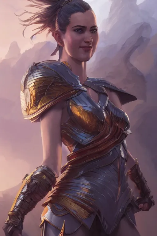 Image similar to amazon valkyrie athena, d & d, fantasy, portrait, highly detailed, headshot, digital painting, trending on artstation, concept art, sharp focus, illustration, art by artgerm and greg rutkowski and magali villeneuve