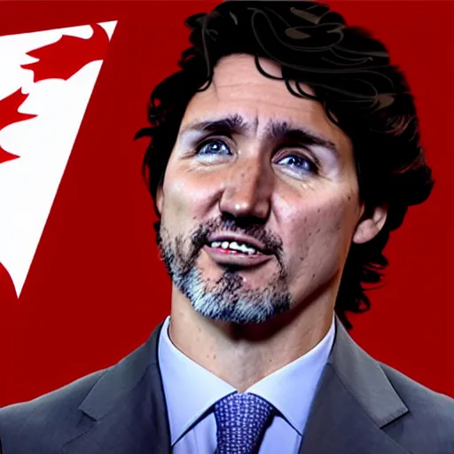 Image similar to justin trudeau as a borderlands psycho cel-shaded and unreal engine