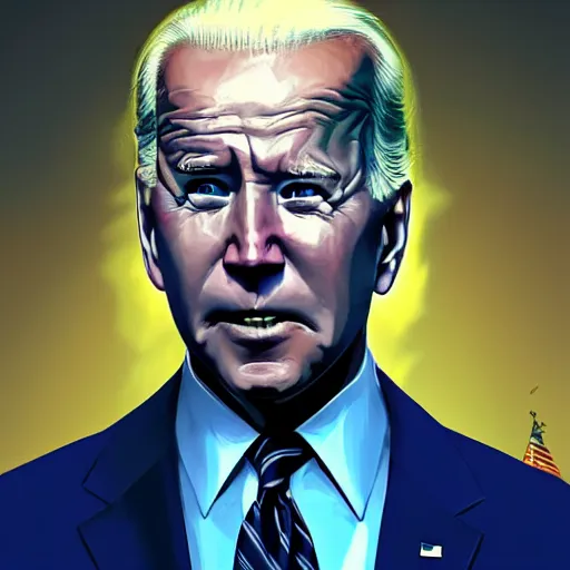 Image similar to joe biden being extremly scary, dramatic lighting, cinematic, establishing shot, extremly high detail, photorealistic, cinematic lighting, artstation, style by James Gurney