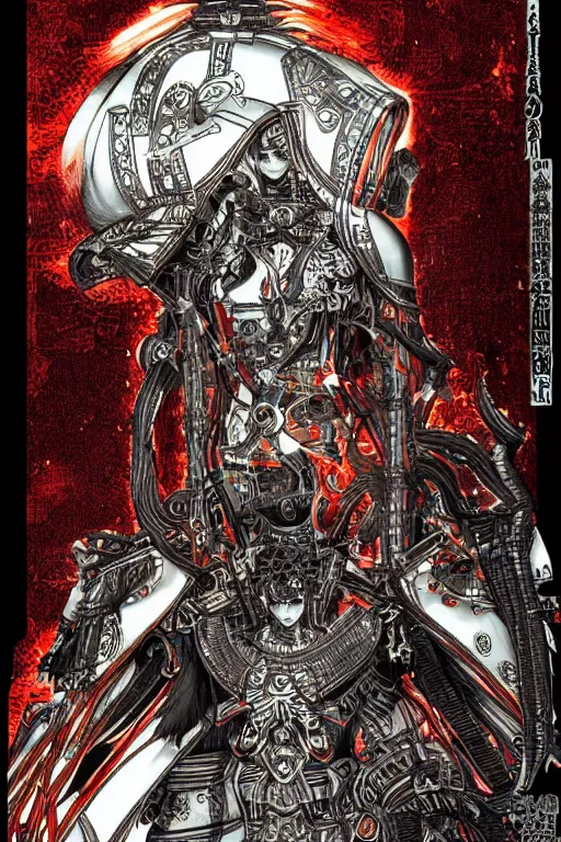 Image similar to orthodox icon, cyborg, ultra detailed, miura kentaro style, tsutomu nihei style,