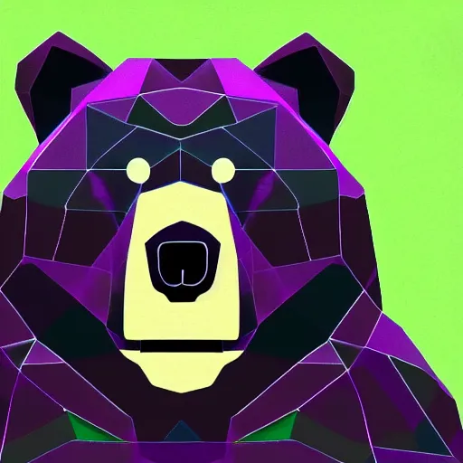 Prompt: a digital art of a bear made out of gelatin