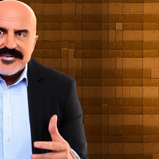 Prompt: doctor Phil in Minecraft